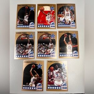 Vintage 1990-91 NBA Hoops Vintage All-Star East Basketball Card Set - 8 total